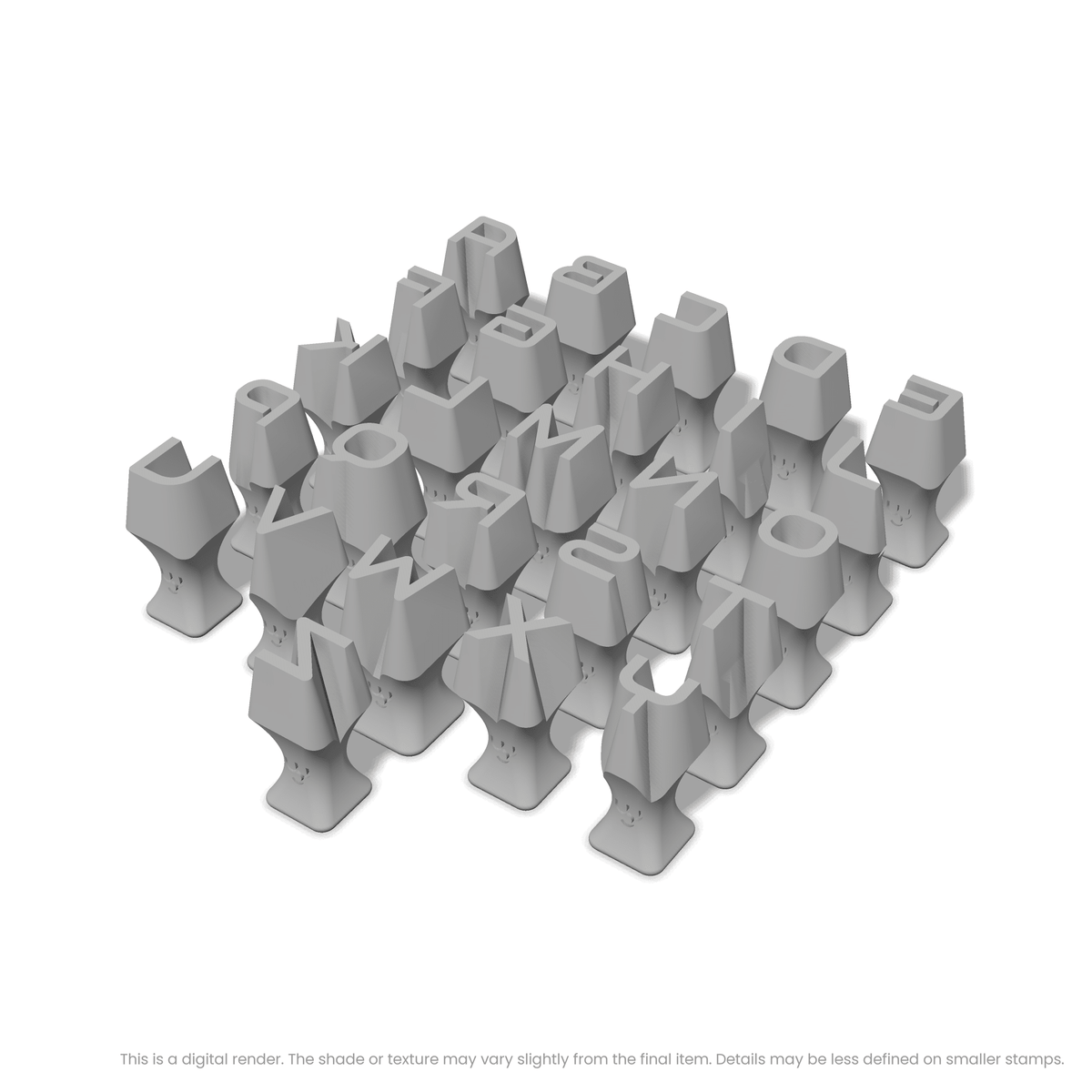 Audiowide | All Caps | Alphabet Stamp Sets - Ceramind® Tools