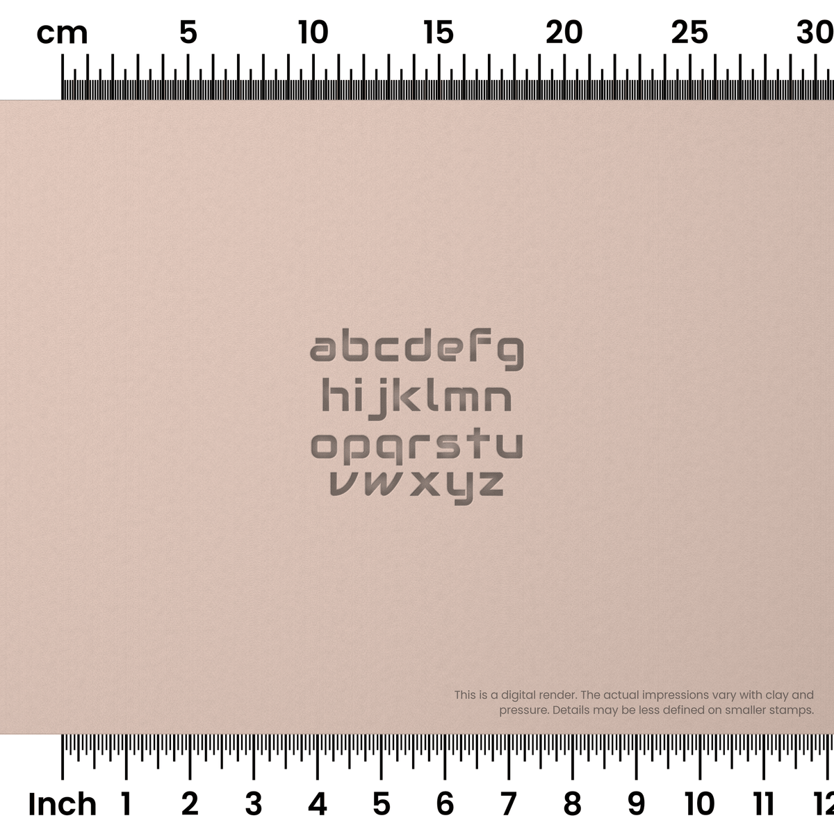 Audiowide | Lowercase | Alphabet Stamp Sets - Ceramind® Tools