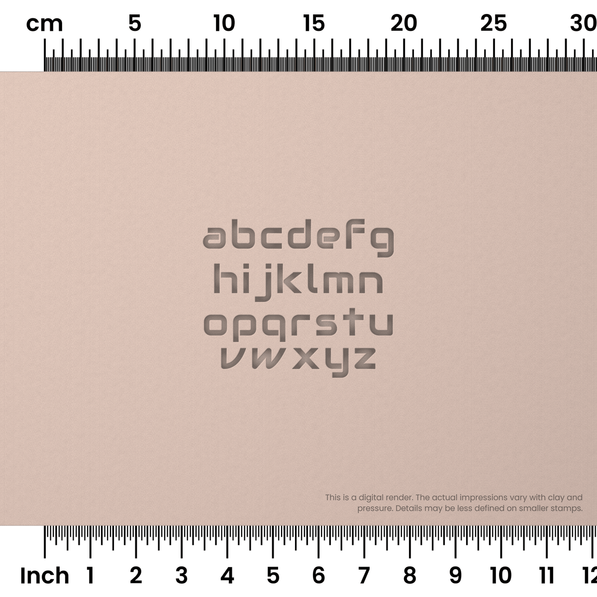 Audiowide | Lowercase | Alphabet Stamp Sets - Ceramind® Tools