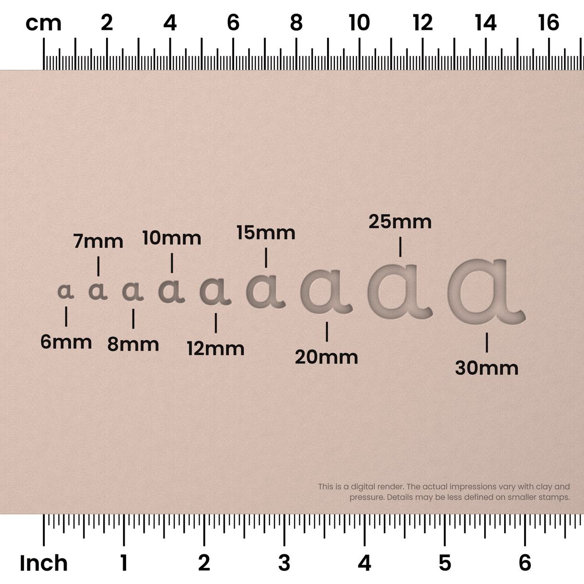 Borel | Lowercase | Alphabet Stamp Sets - Ceramind® Tools