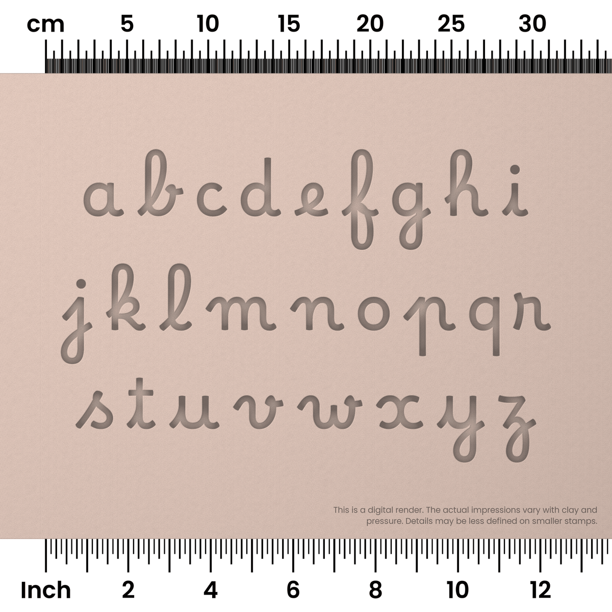 Borel | Lowercase | Alphabet Stamp Sets - Ceramind® Tools