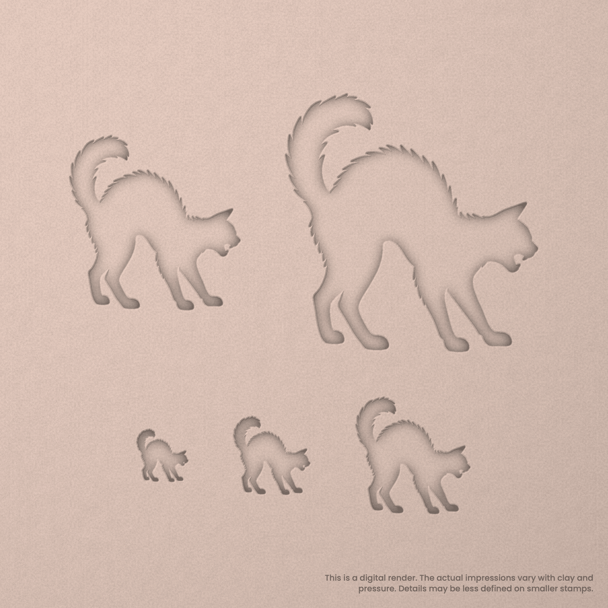 Cat with Arched Back Stamps - Ceramind® Tools
