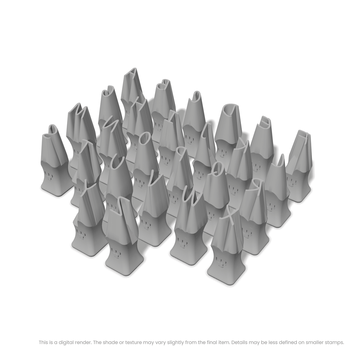 Caveat | All Caps | Alphabet Stamp Sets - Ceramind® Tools