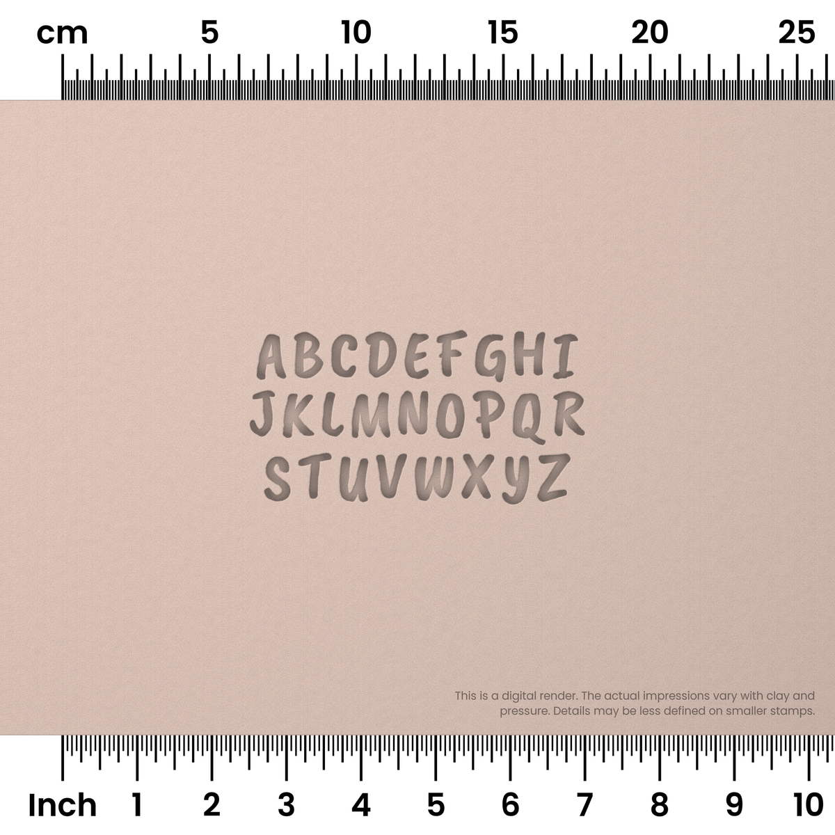 Caveat Brush | All Caps | Alphabet Stamp Sets - Ceramind® Tools