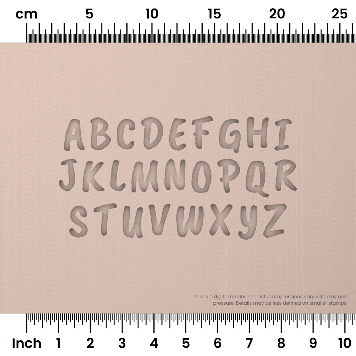 Caveat Brush | All Caps | Alphabet Stamp Sets - Ceramind® Tools