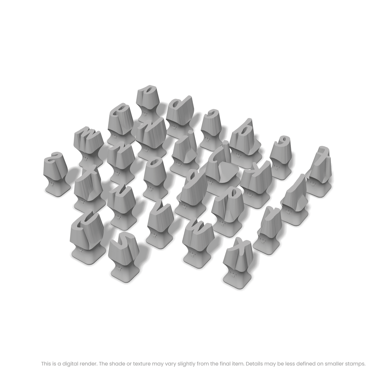 Caveat Brush | Lowercase | Alphabet Stamp Sets - Ceramind® Tools