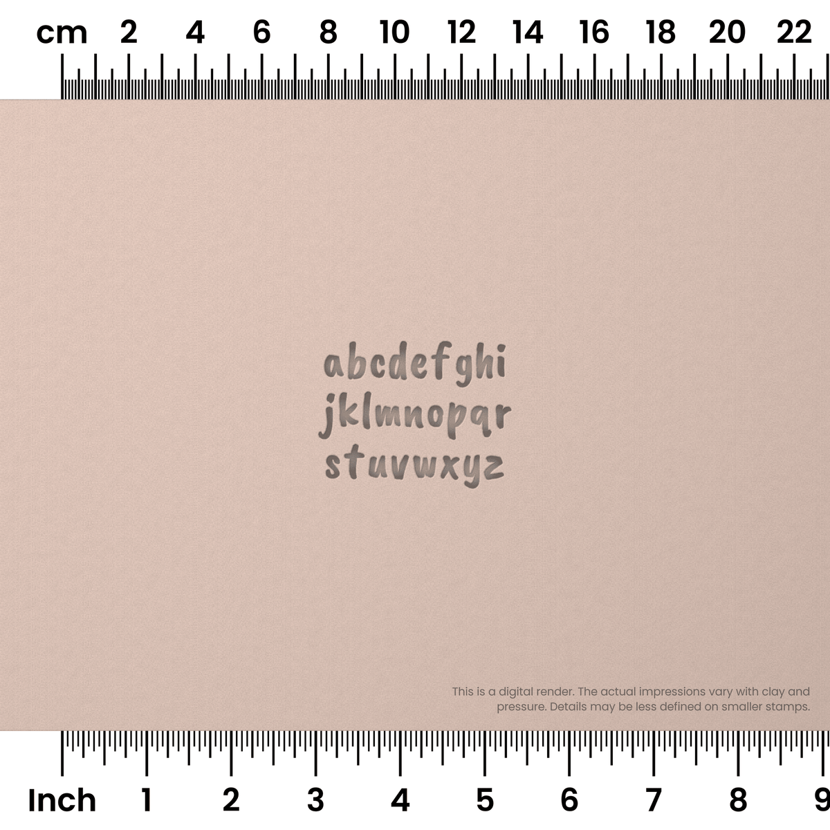 Caveat Brush | Lowercase | Alphabet Stamp Sets - Ceramind® Tools