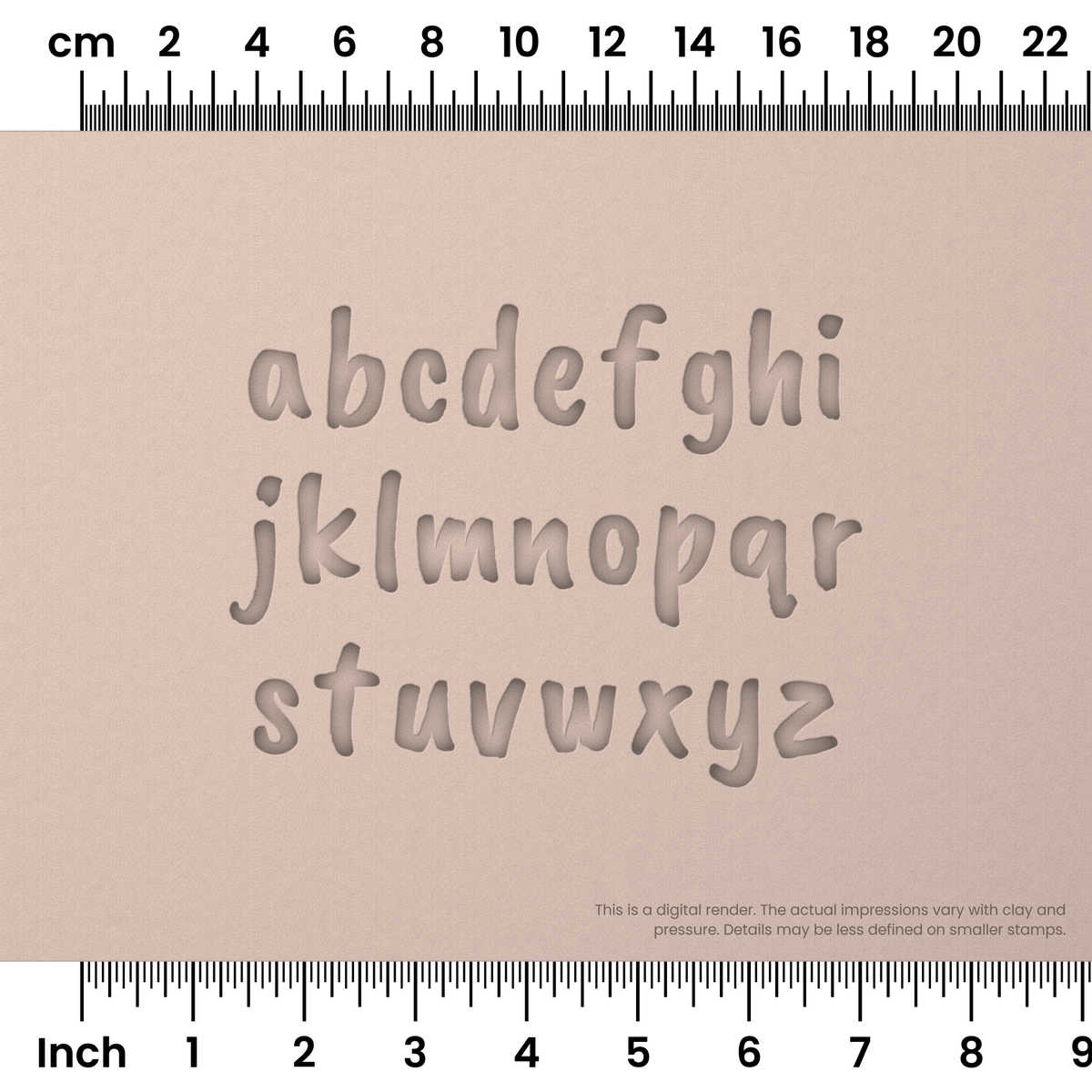 Caveat Brush | Lowercase | Alphabet Stamp Sets - Ceramind® Tools