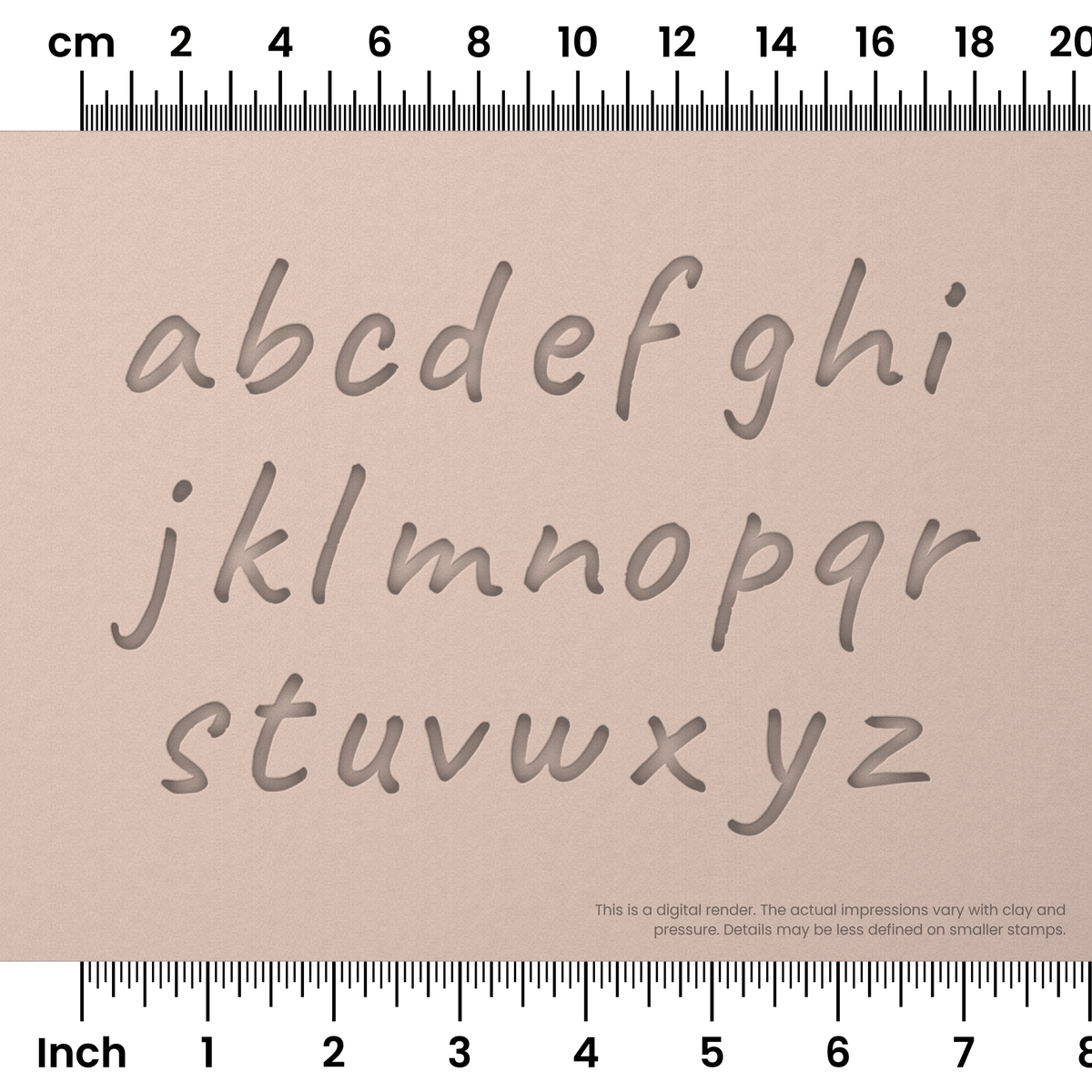 Caveat | Lowercase | Alphabet Stamp Sets - Ceramind® Tools