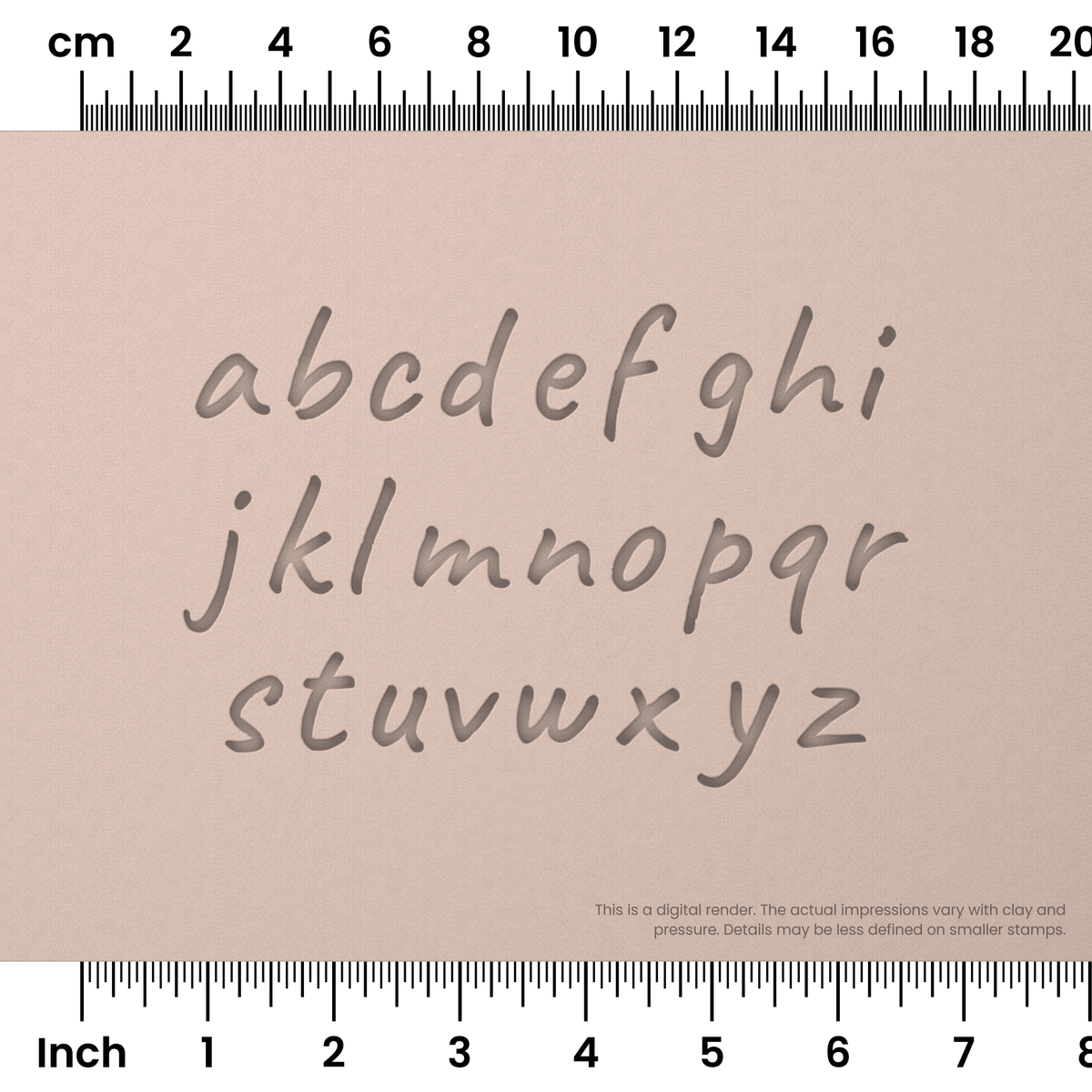 Caveat | Lowercase | Alphabet Stamp Sets - Ceramind® Tools
