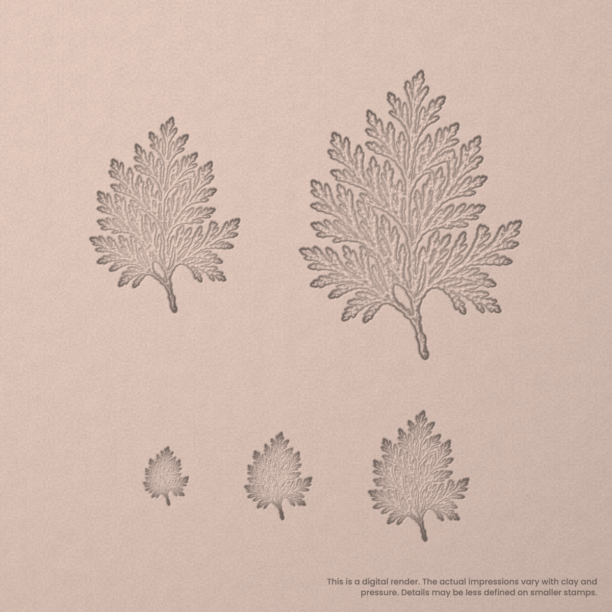 Cedar Leaf Stamps - Photo Textured - Ceramind® Tools