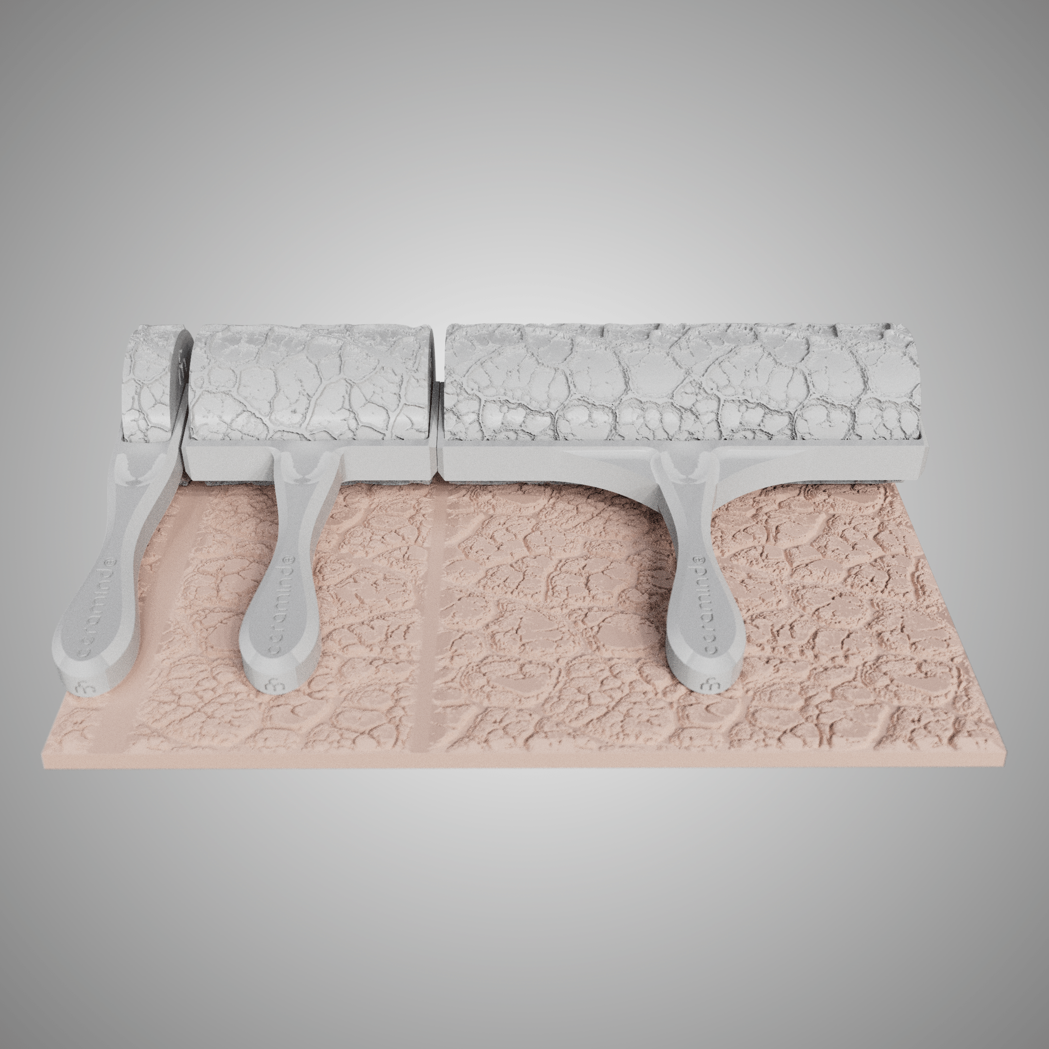 Clay Texture Roller - Coral Texture - Variation 02 - Ceramind® Tools
