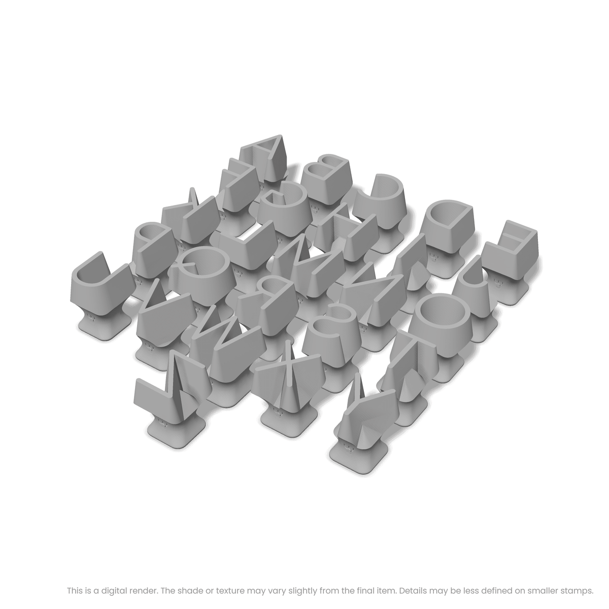 Comfortaa | All Caps | Alphabet Stamp Sets - Ceramind® Tools