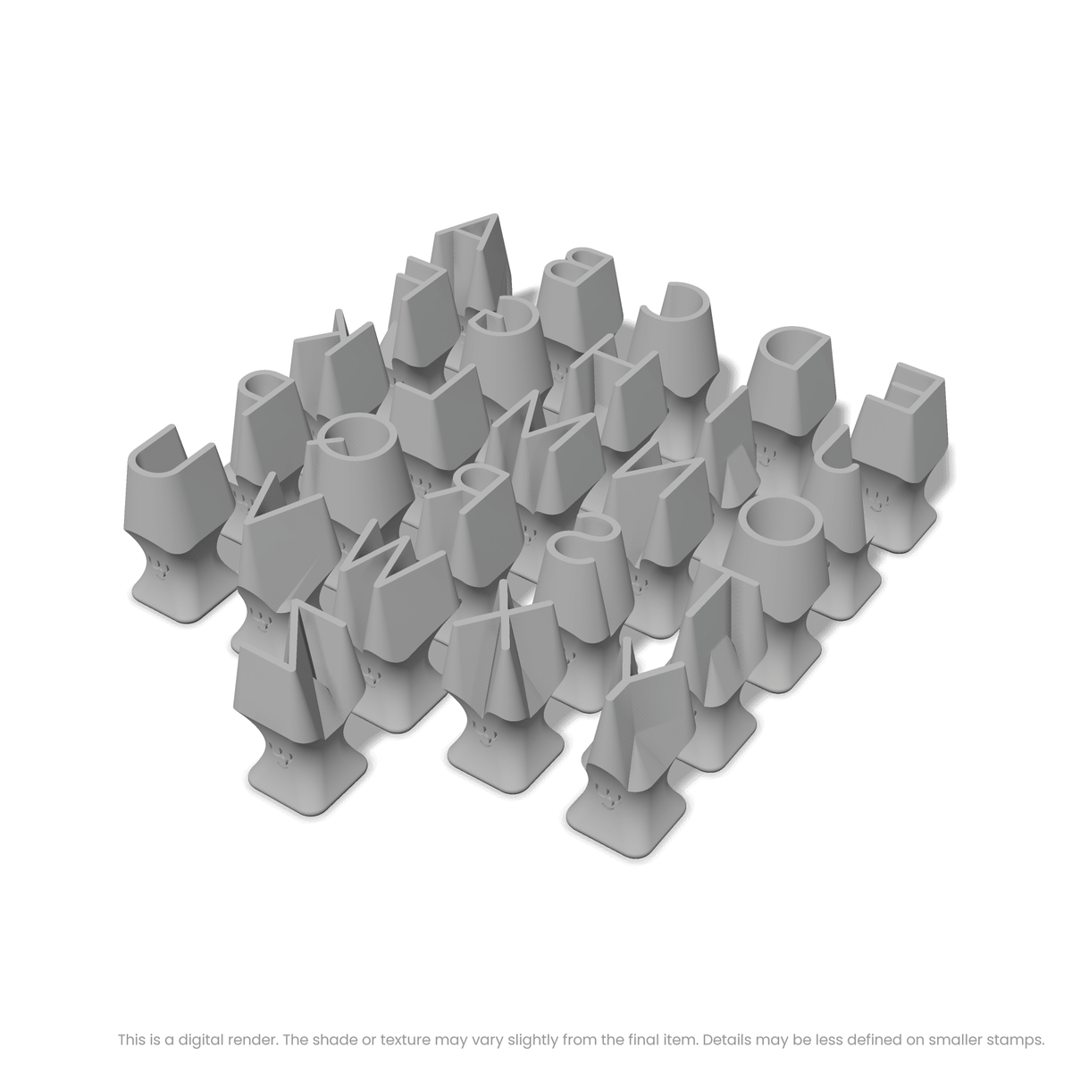 Comfortaa | All Caps | Alphabet Stamp Sets - Ceramind® Tools