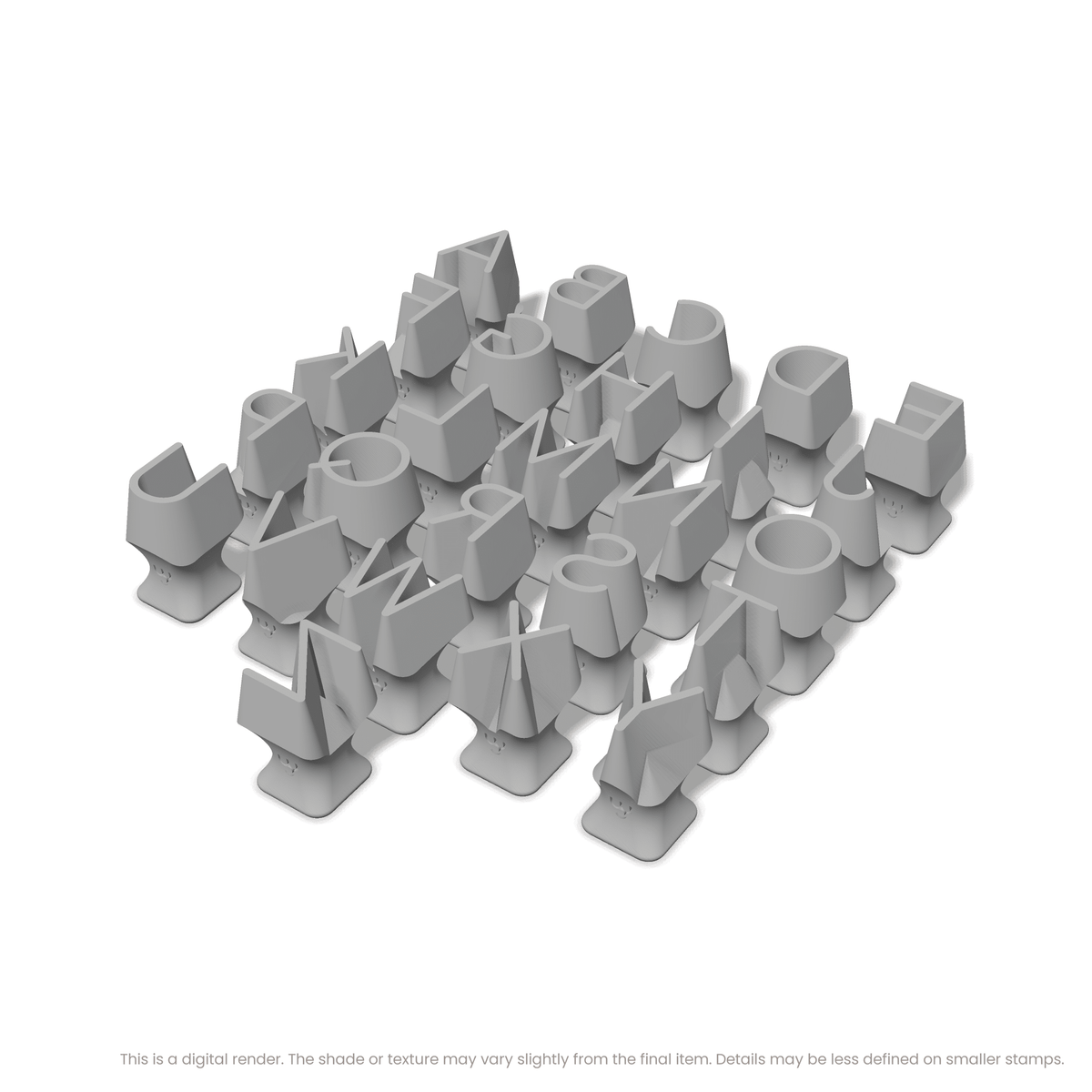 Comfortaa | All Caps | Alphabet Stamp Sets - Ceramind® Tools