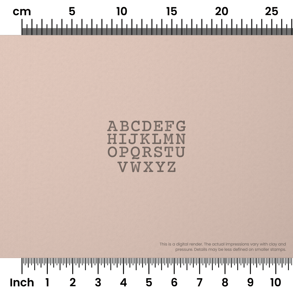 Courier Prime | All Caps | Alphabet Stamp Sets - Ceramind® Tools