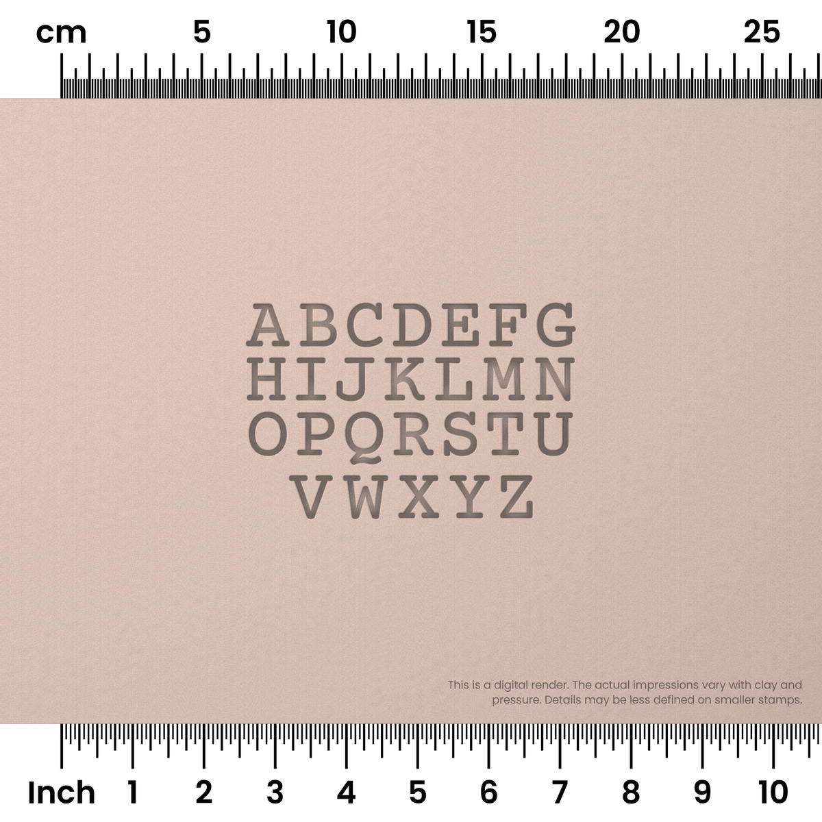 Courier Prime | All Caps | Alphabet Stamp Sets - Ceramind® Tools