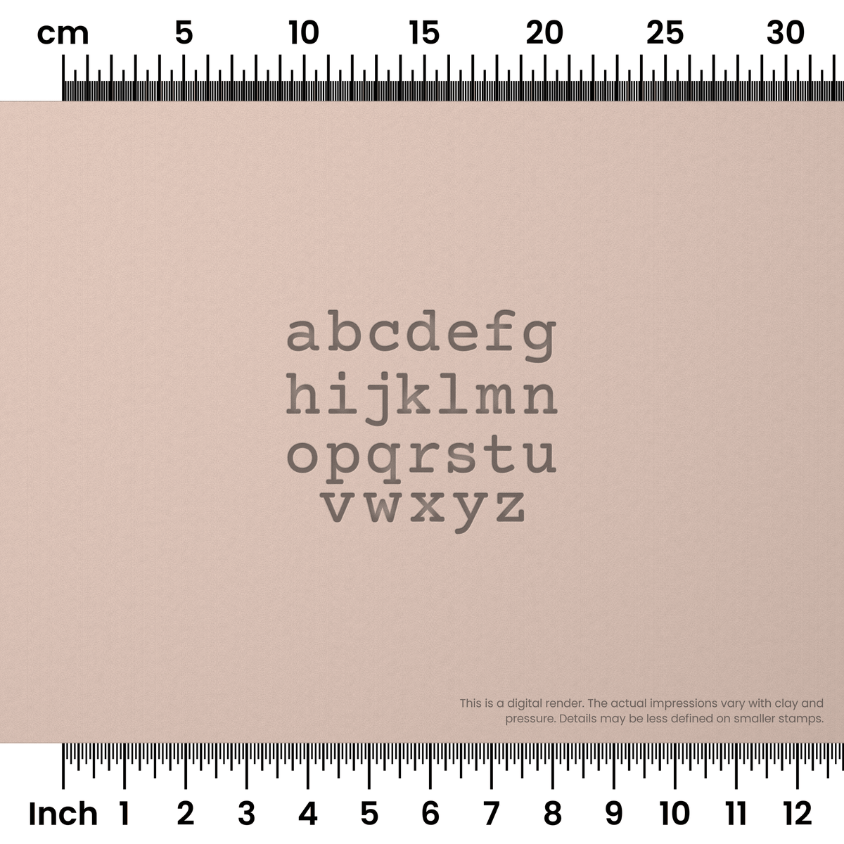 Courier Prime | Lowercase | Alphabet Stamp Sets - Ceramind® Tools