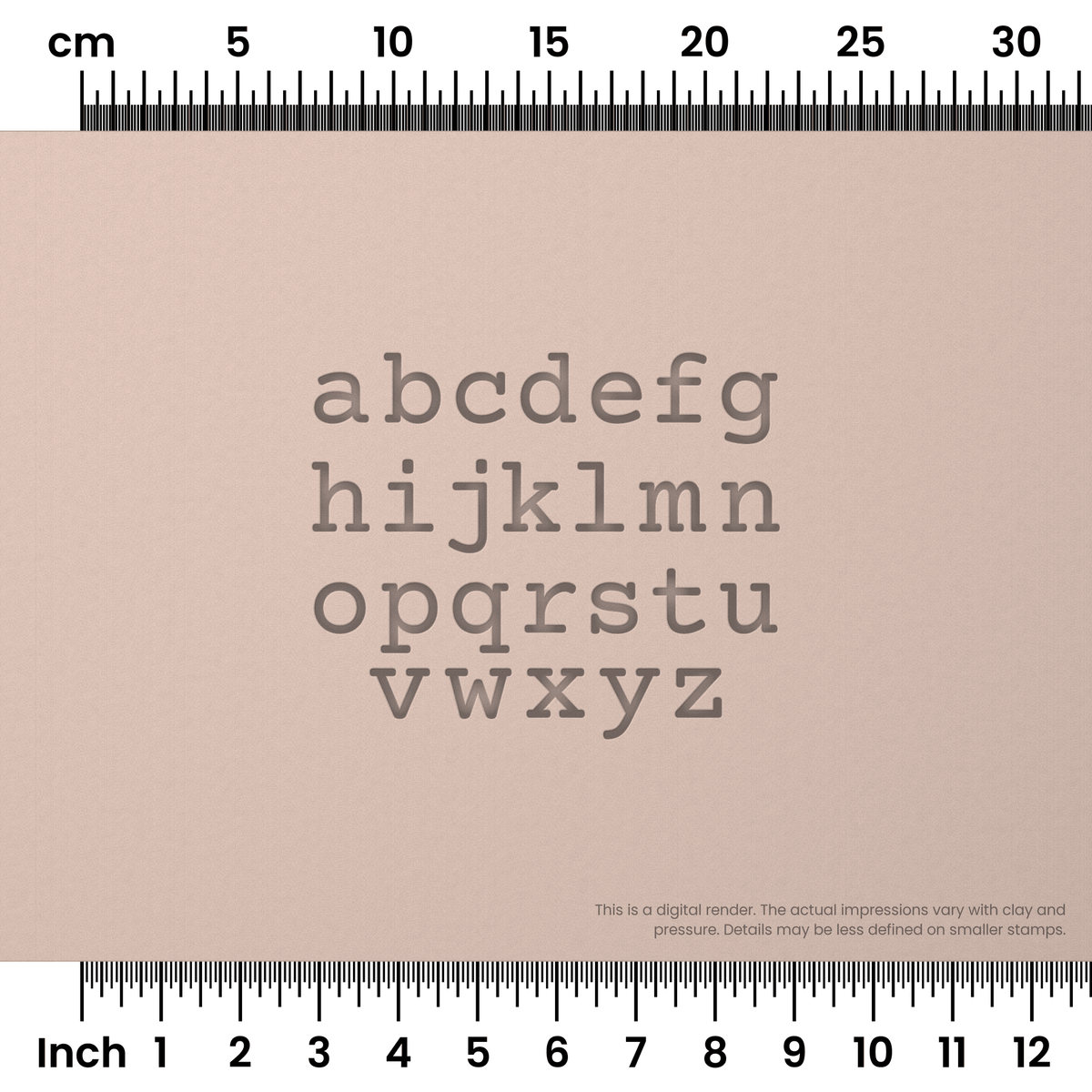 Courier Prime | Lowercase | Alphabet Stamp Sets - Ceramind® Tools
