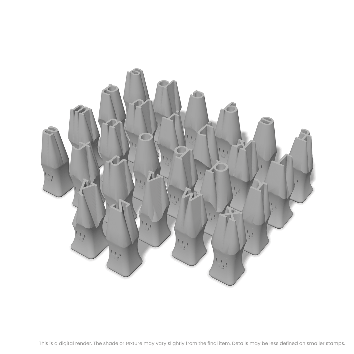 Courier Prime | Lowercase | Alphabet Stamp Sets - Ceramind® Tools
