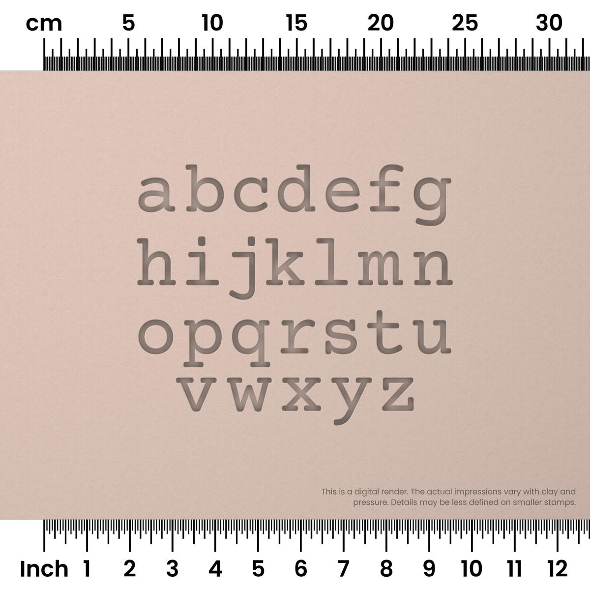 Courier Prime | Lowercase | Alphabet Stamp Sets - Ceramind® Tools