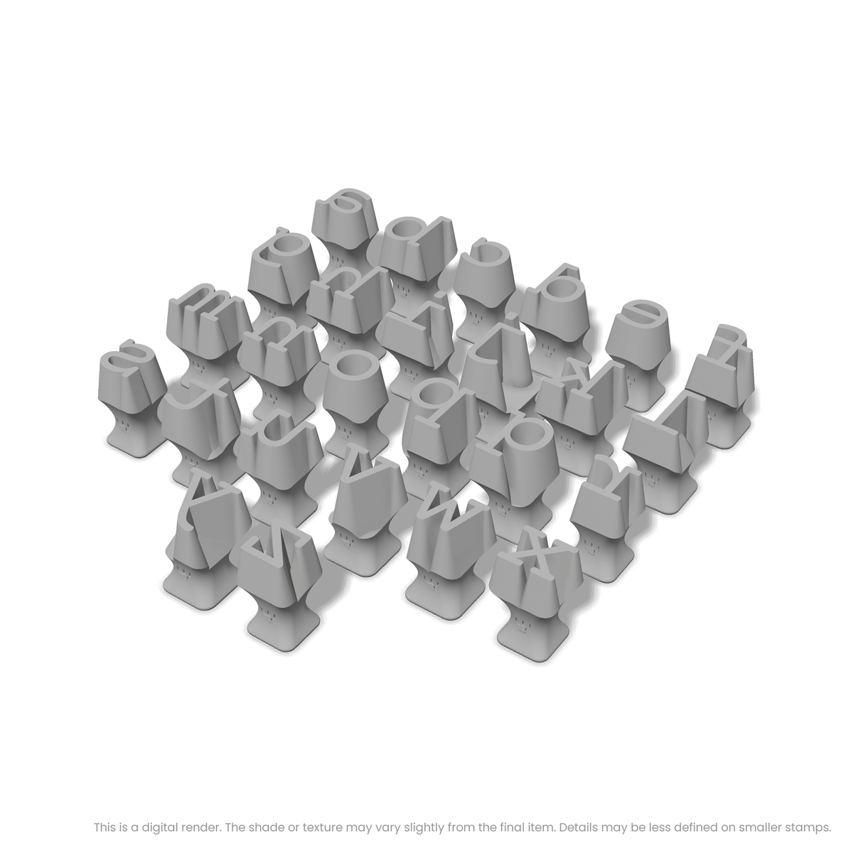 Courier Prime | Lowercase | Alphabet Stamp Sets - Ceramind® Tools
