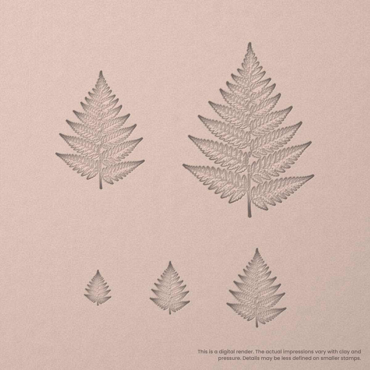 Fern Leaf Stamps - Photo Textured - Ceramind® Tools
