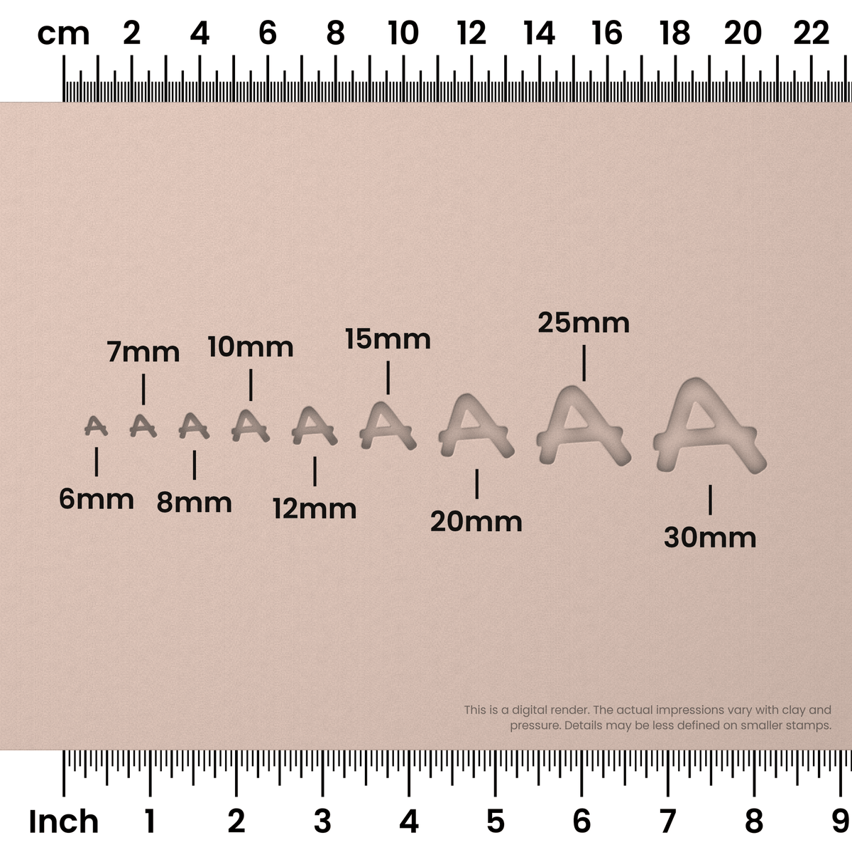 Gochi Hand | All Caps | Alphabet Stamp Sets - Ceramind® Tools