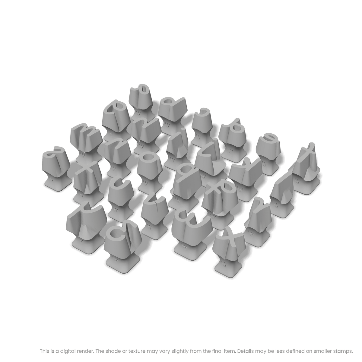Gochi Hand | Lowercase | Alphabet Stamp Sets - Ceramind® Tools