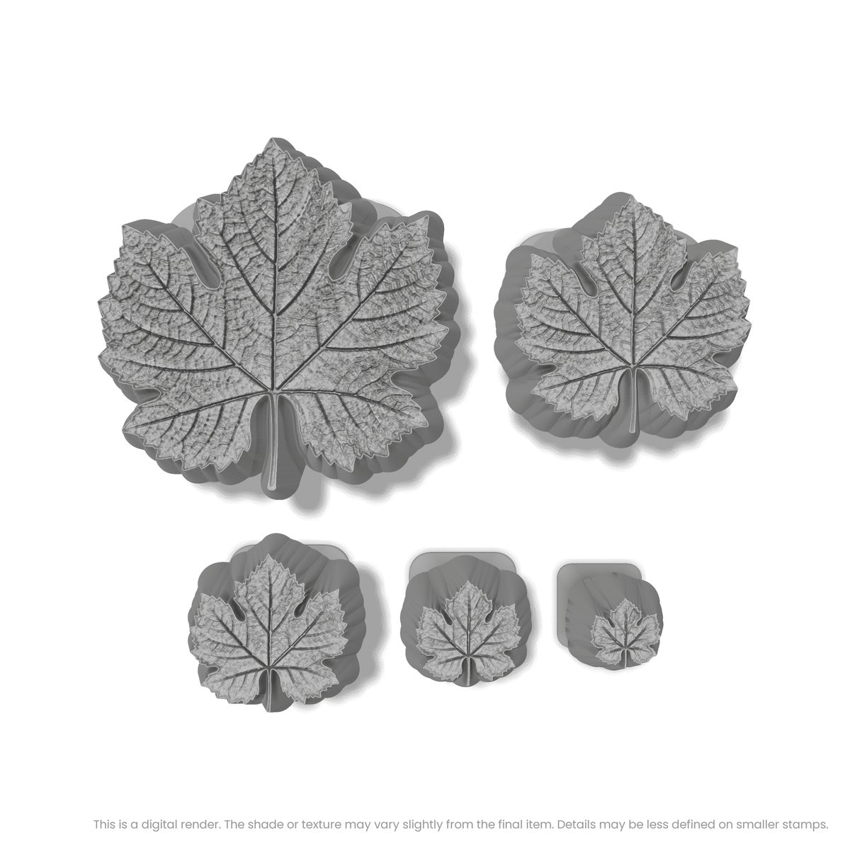 Grape Vine Leaf Stamps - Photo Textured - Ceramind® Tools