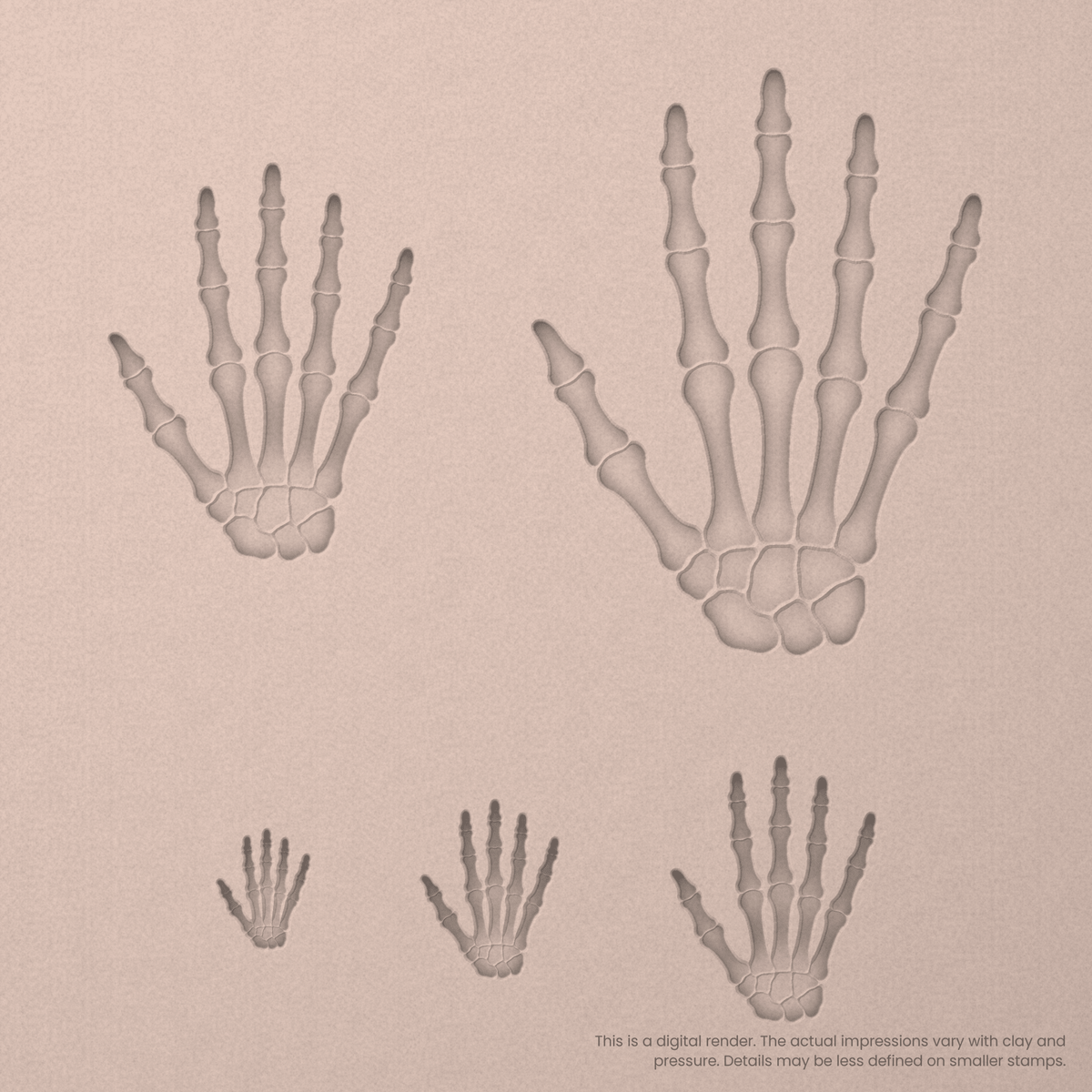 Halloween Skeleton Hand Stamps - Ceramind® Tools