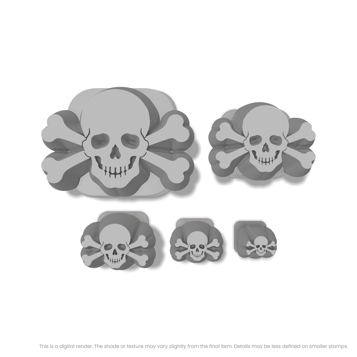 Halloween Skull & Crossbones Stamps - Ceramind® Tools