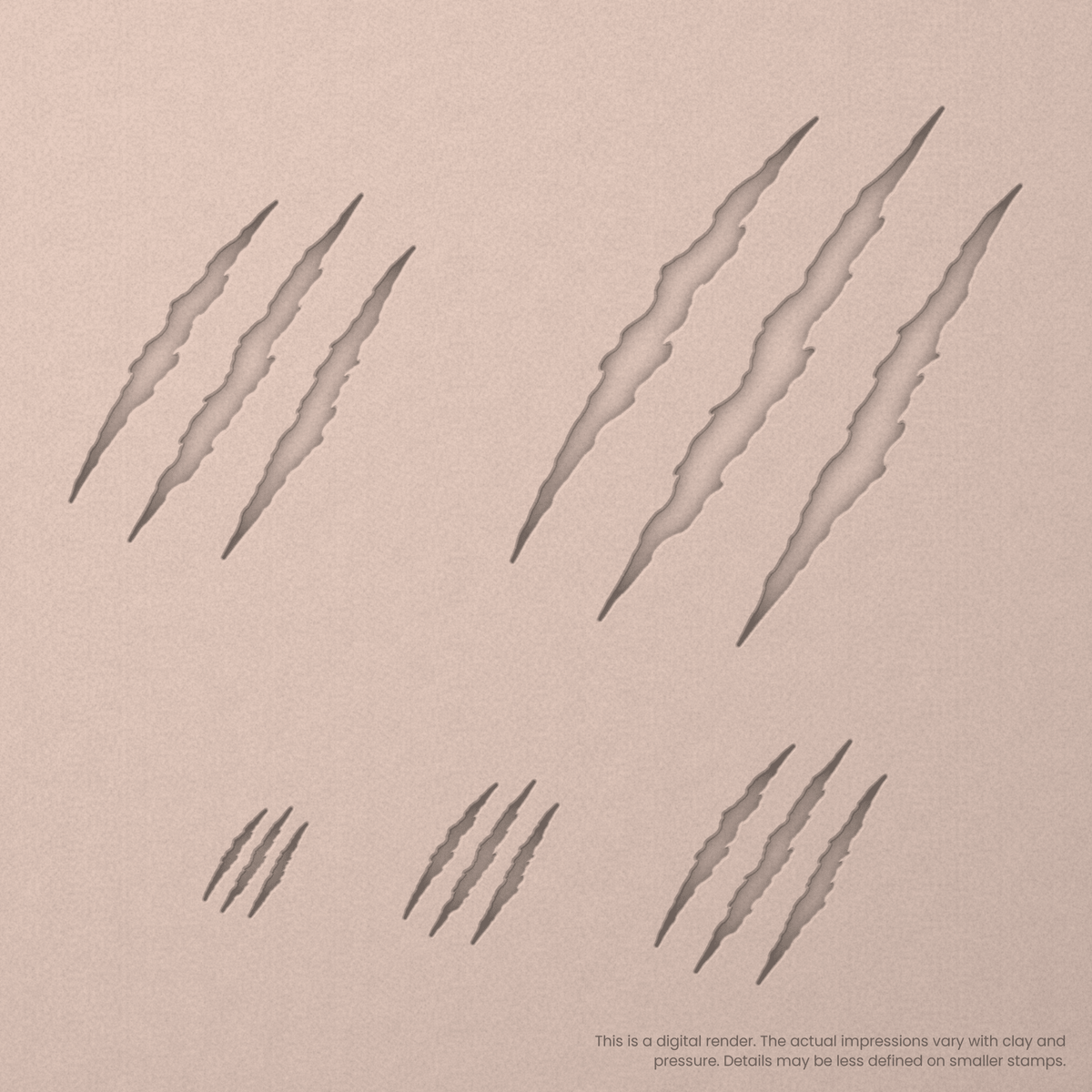 Halloween Three Claw Marks Stamps - Ceramind® Tools