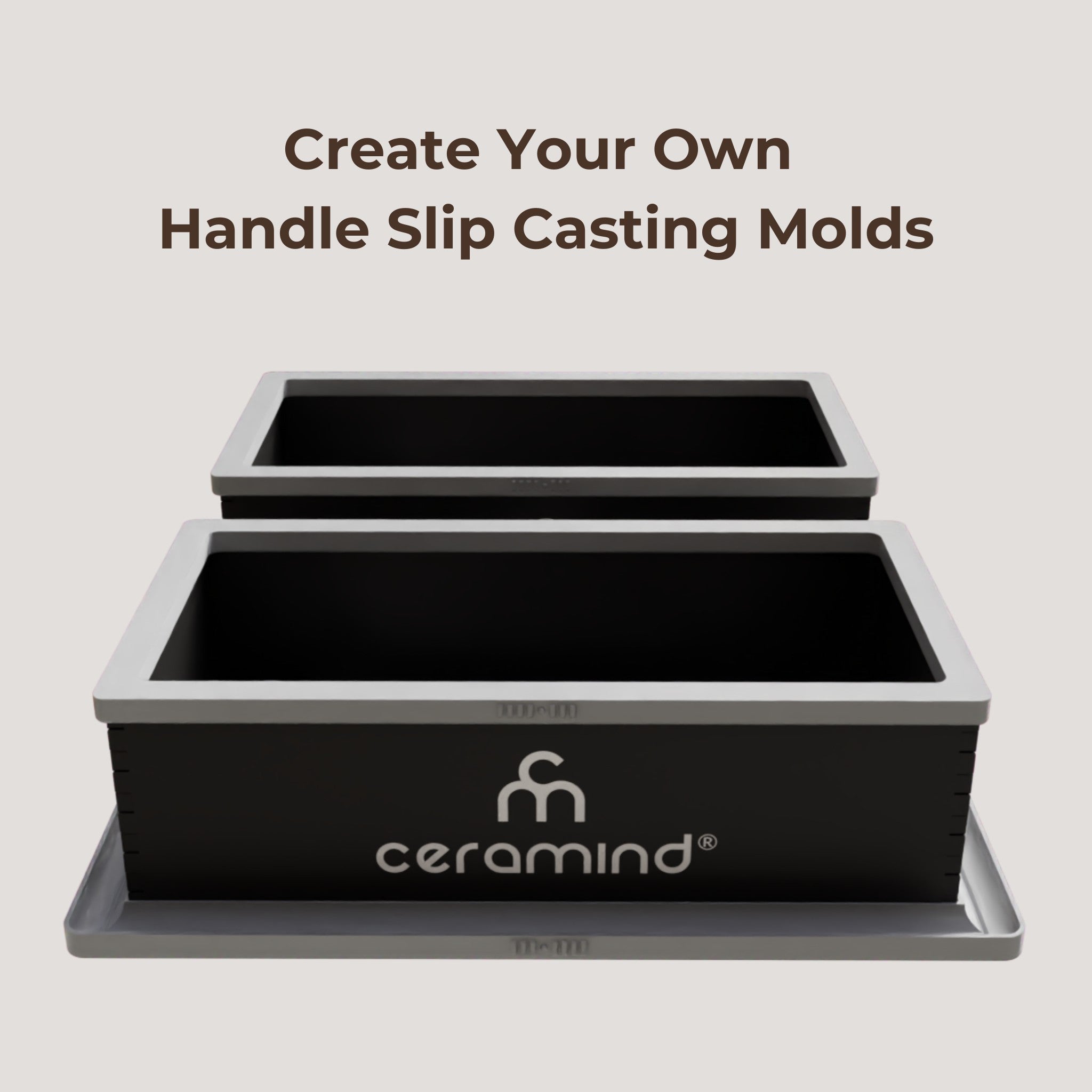 Hexagon Handle | Master Slip Casting Mold Kit | 3 Styles, 7 Sizes, 21 Total Variations - Ceramind® Tools