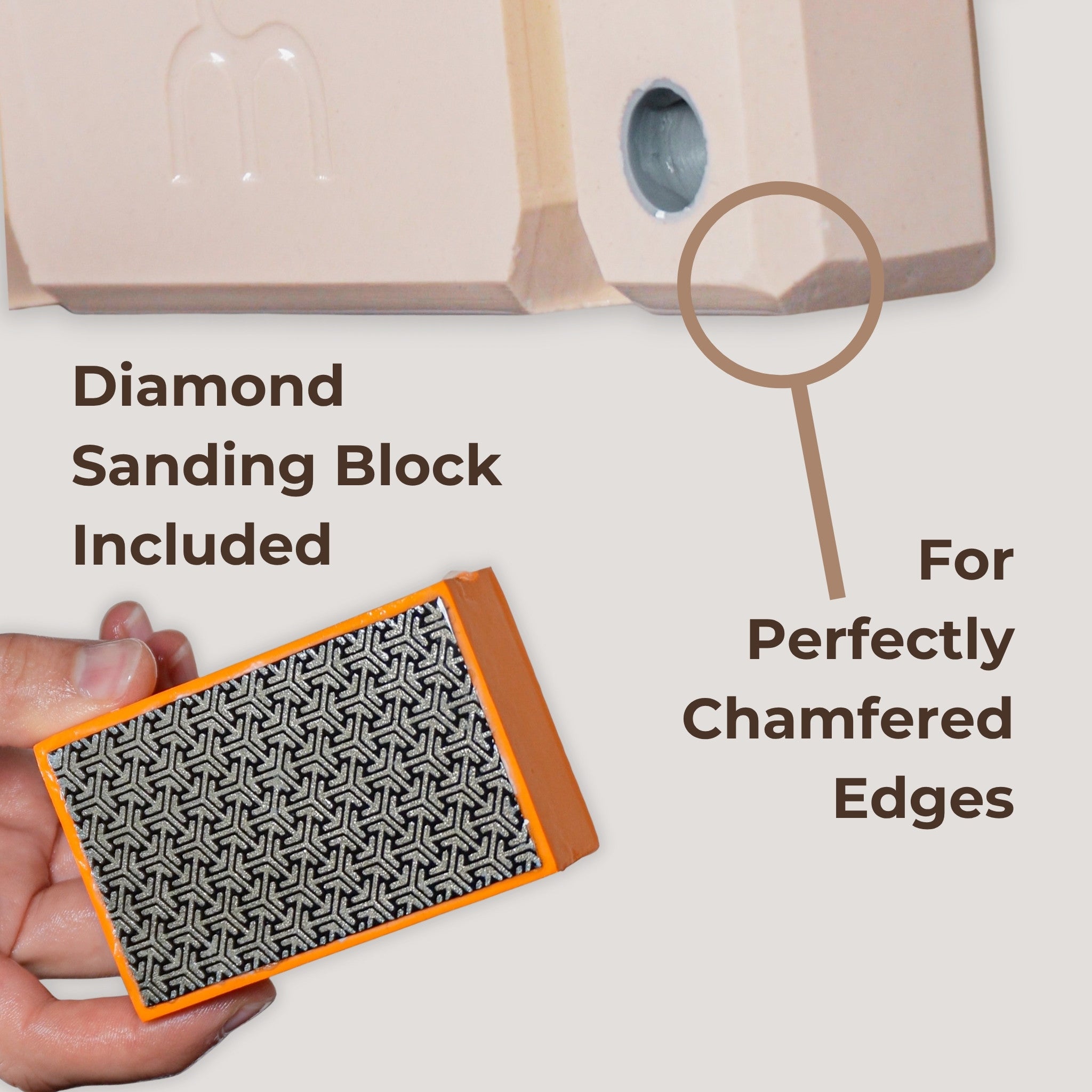 Hexagon Handle | Master Slip Casting Mold Kit | 3 Styles, 7 Sizes, 21 Total Variations - Ceramind® Tools