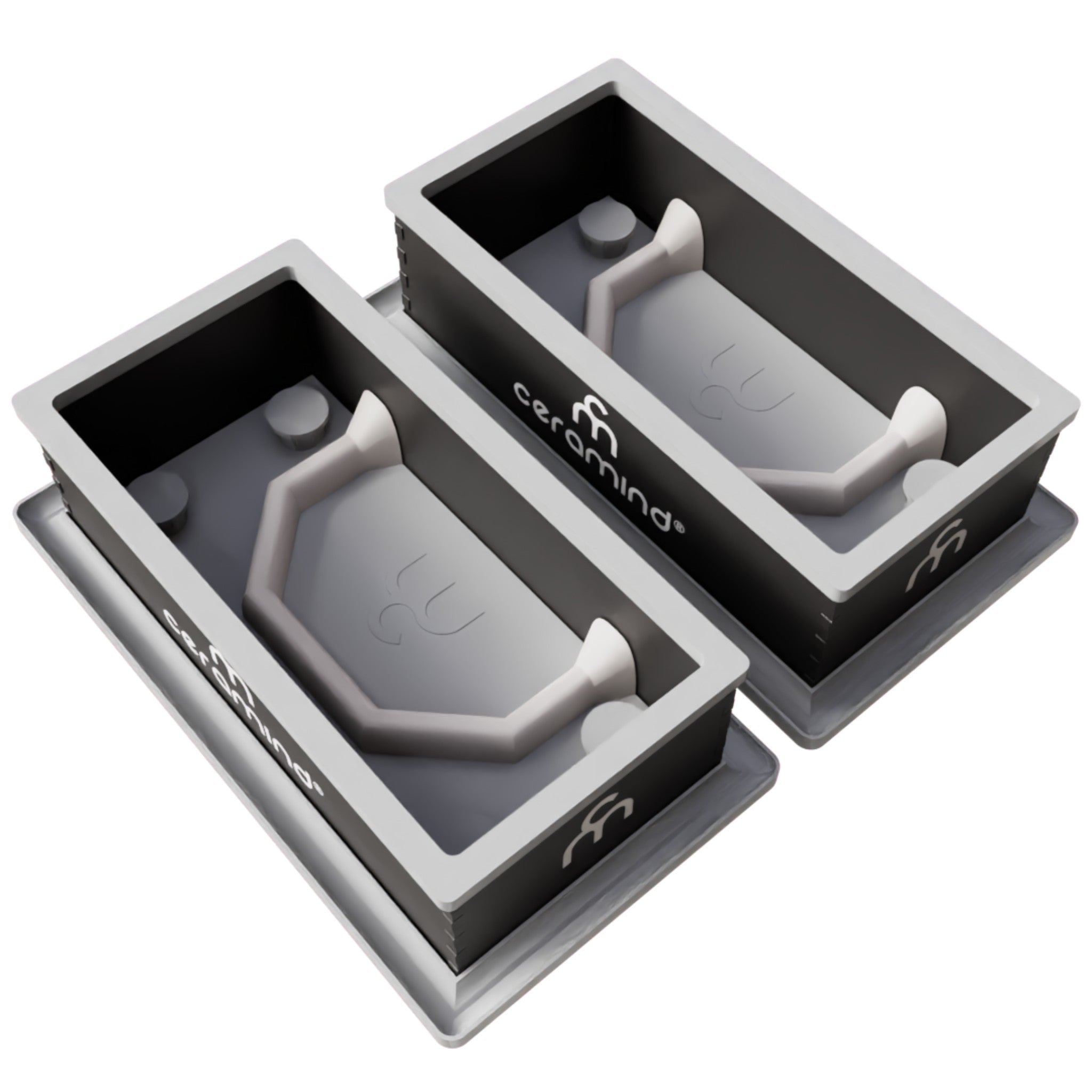 Hexagon Handle | Master Slip Casting Mold Kit | 3 Styles, 7 Sizes, 21 Total Variations - Ceramind® Tools