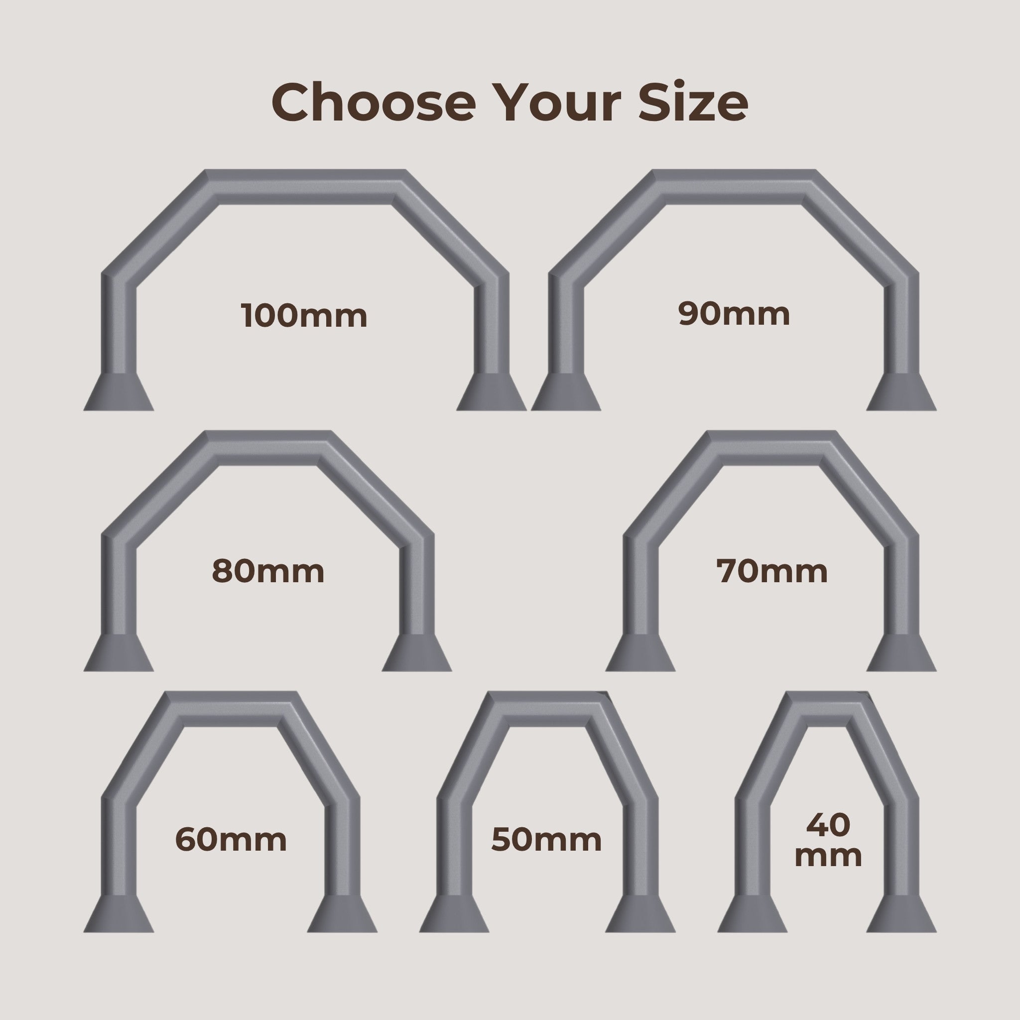 Hexagon Handle | Master Slip Casting Mold Kit | 3 Styles, 7 Sizes, 21 Total Variations - Ceramind® Tools