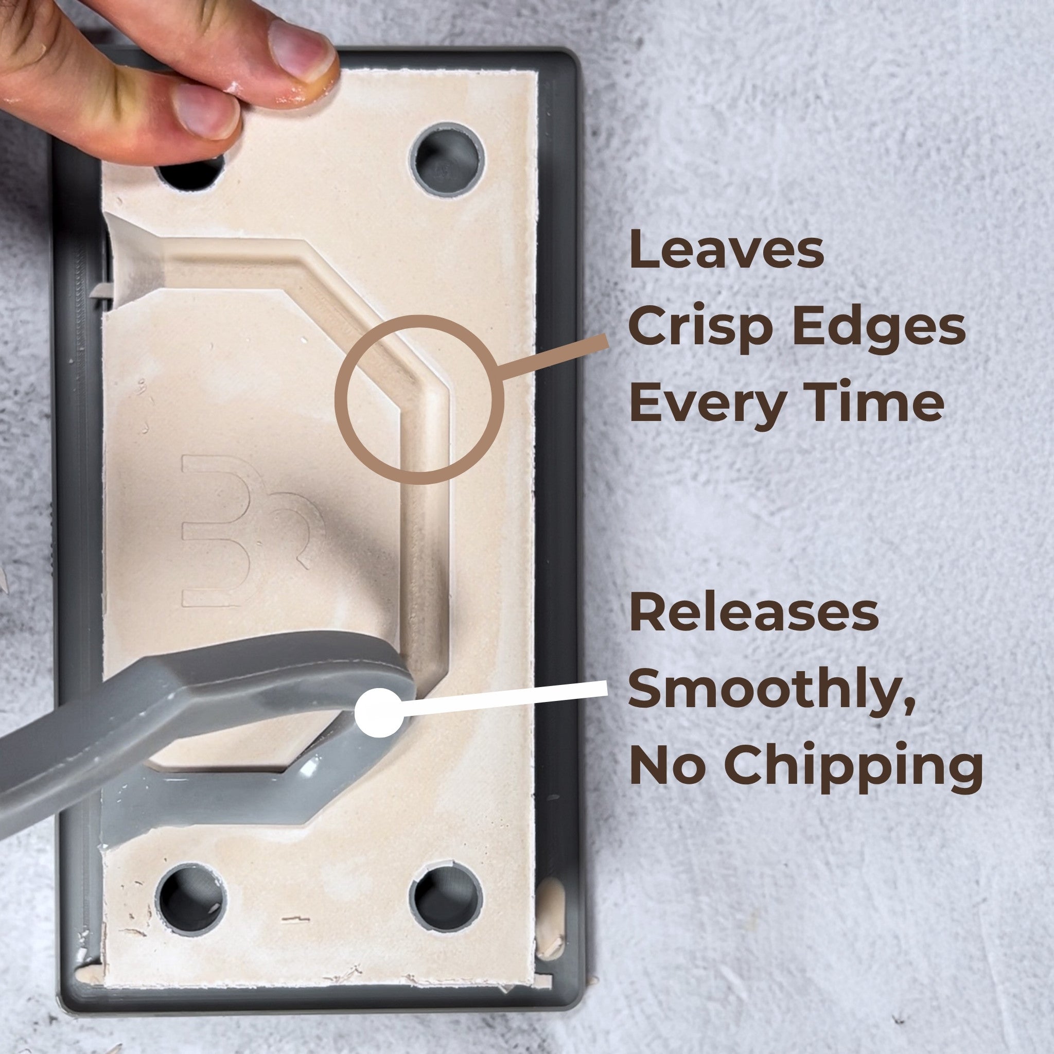 Hexagon Handle | Master Slip Casting Mold Kit | 3 Styles, 7 Sizes, 21 Total Variations - Ceramind® Tools