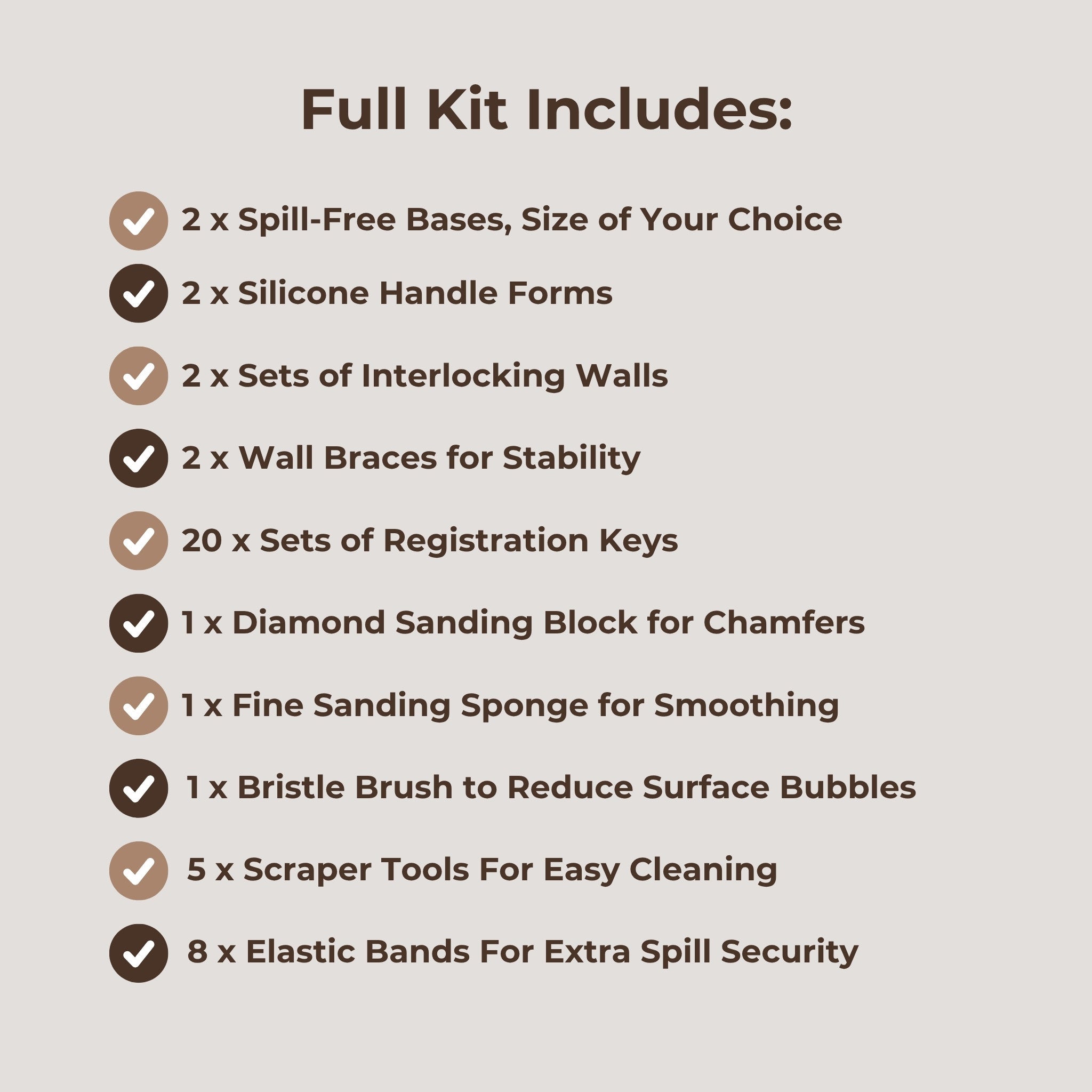 Hexagon Handle | Master Slip Casting Mold Kit | 3 Styles, 7 Sizes, 21 Total Variations - Ceramind® Tools
