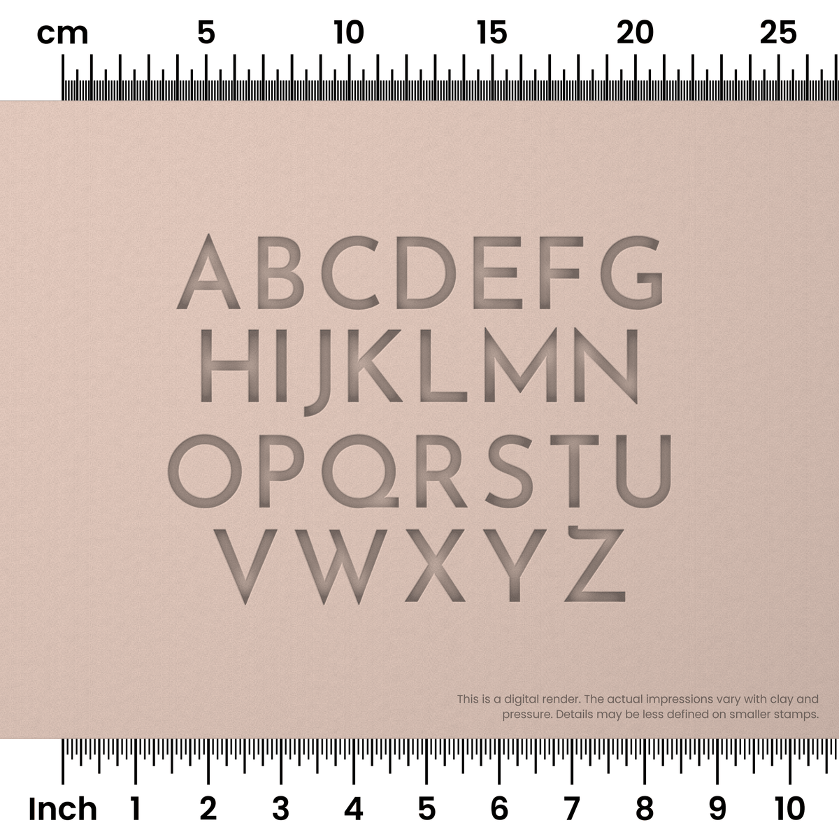Josefin Sans | All Caps | Alphabet Stamp Sets - Ceramind® Tools