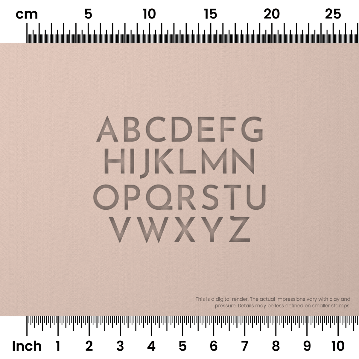 Josefin Sans | All Caps | Alphabet Stamp Sets - Ceramind® Tools
