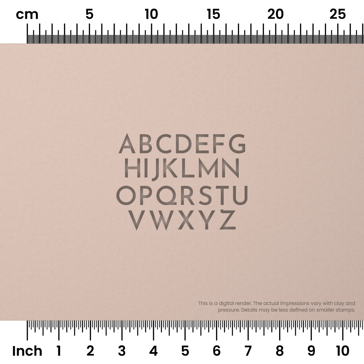 Josefin Sans | All Caps | Alphabet Stamp Sets - Ceramind® Tools