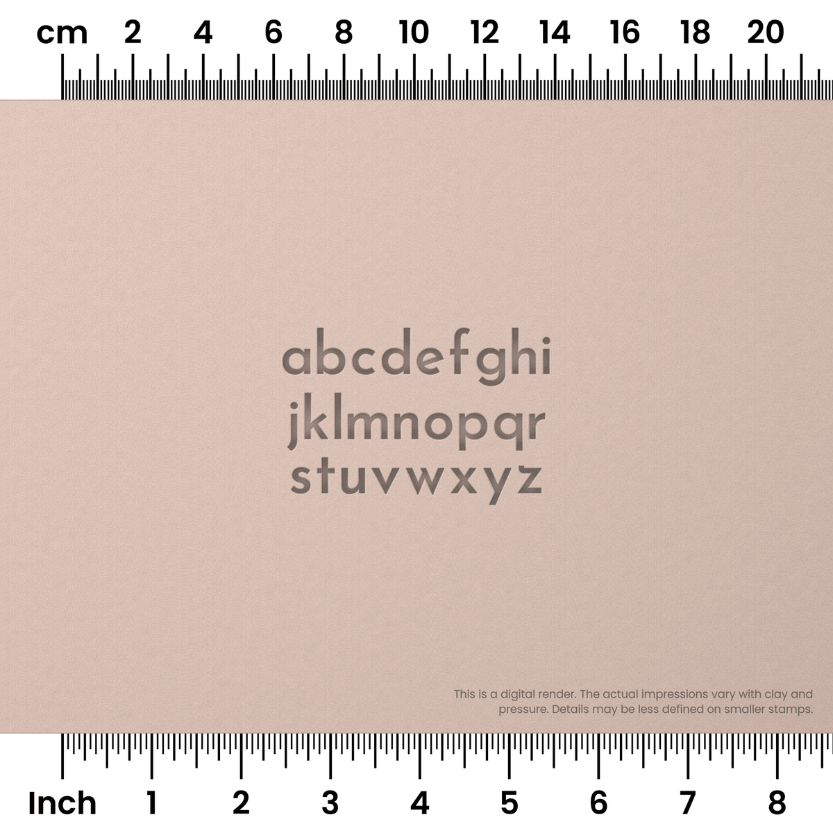 Josefin Sans | Lowercase | Alphabet Stamp Sets - Ceramind® Tools