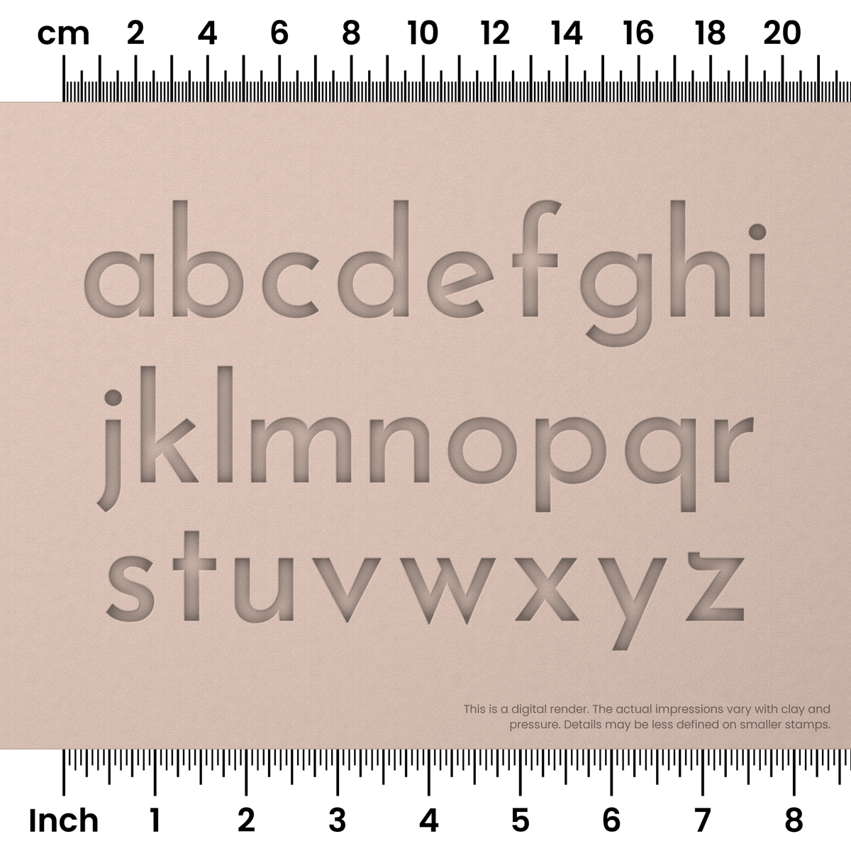 Josefin Sans | Lowercase | Alphabet Stamp Sets - Ceramind® Tools