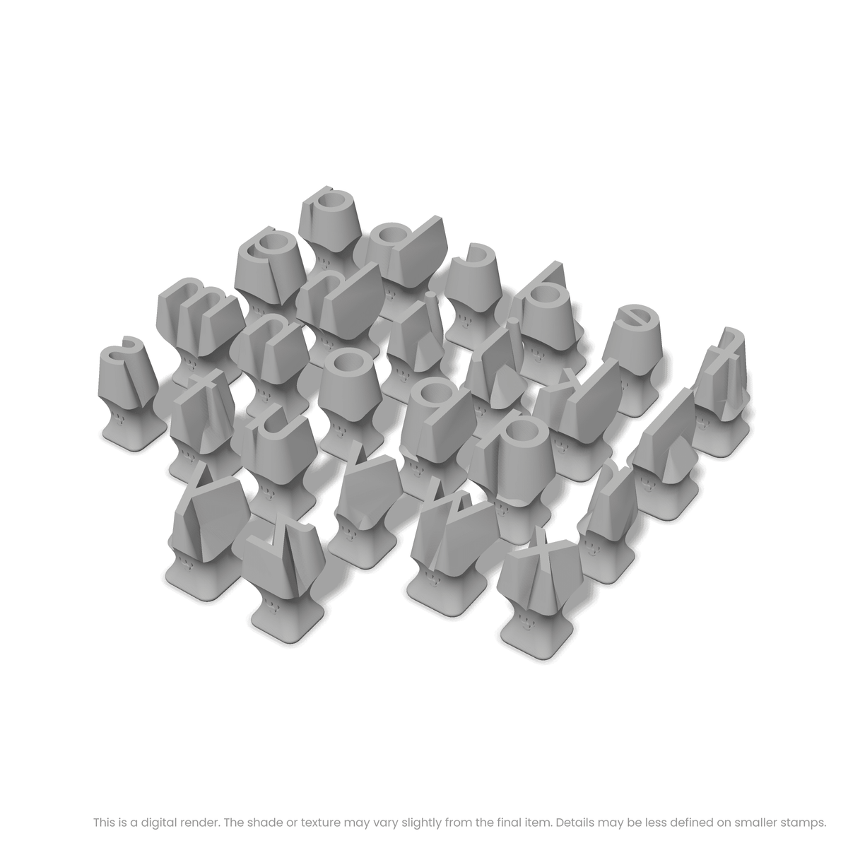 Josefin Sans | Lowercase | Alphabet Stamp Sets - Ceramind® Tools