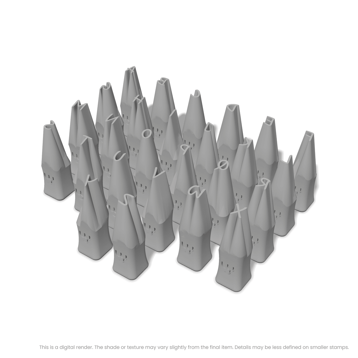 Kalam | All Caps | Alphabet Stamp Sets - Ceramind® Tools