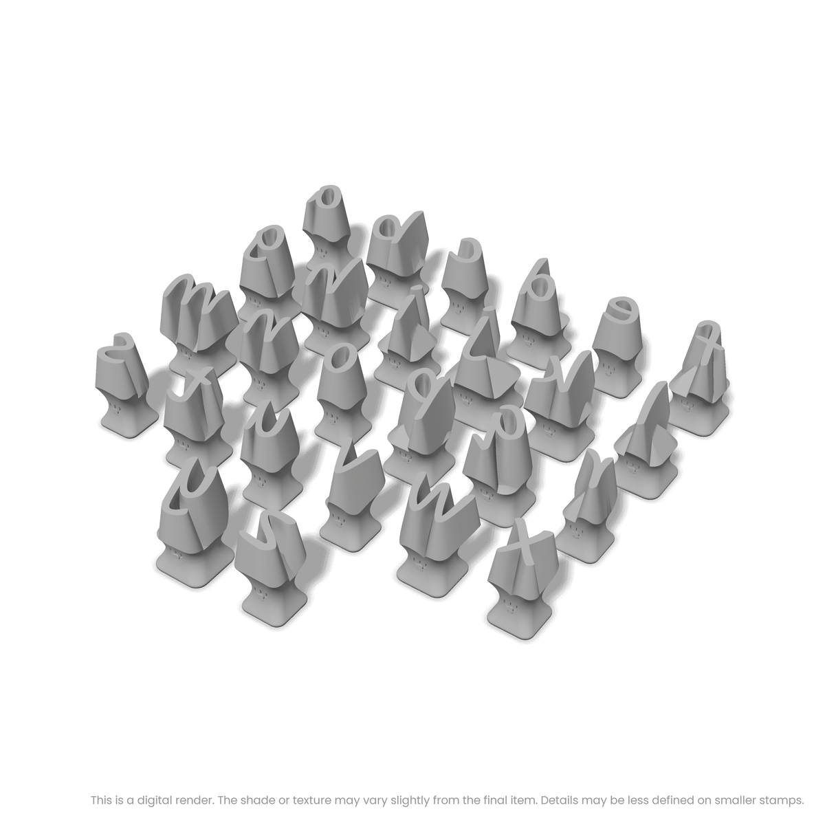 Kalam | Lowercase | Alphabet Stamp Sets - Ceramind® Tools