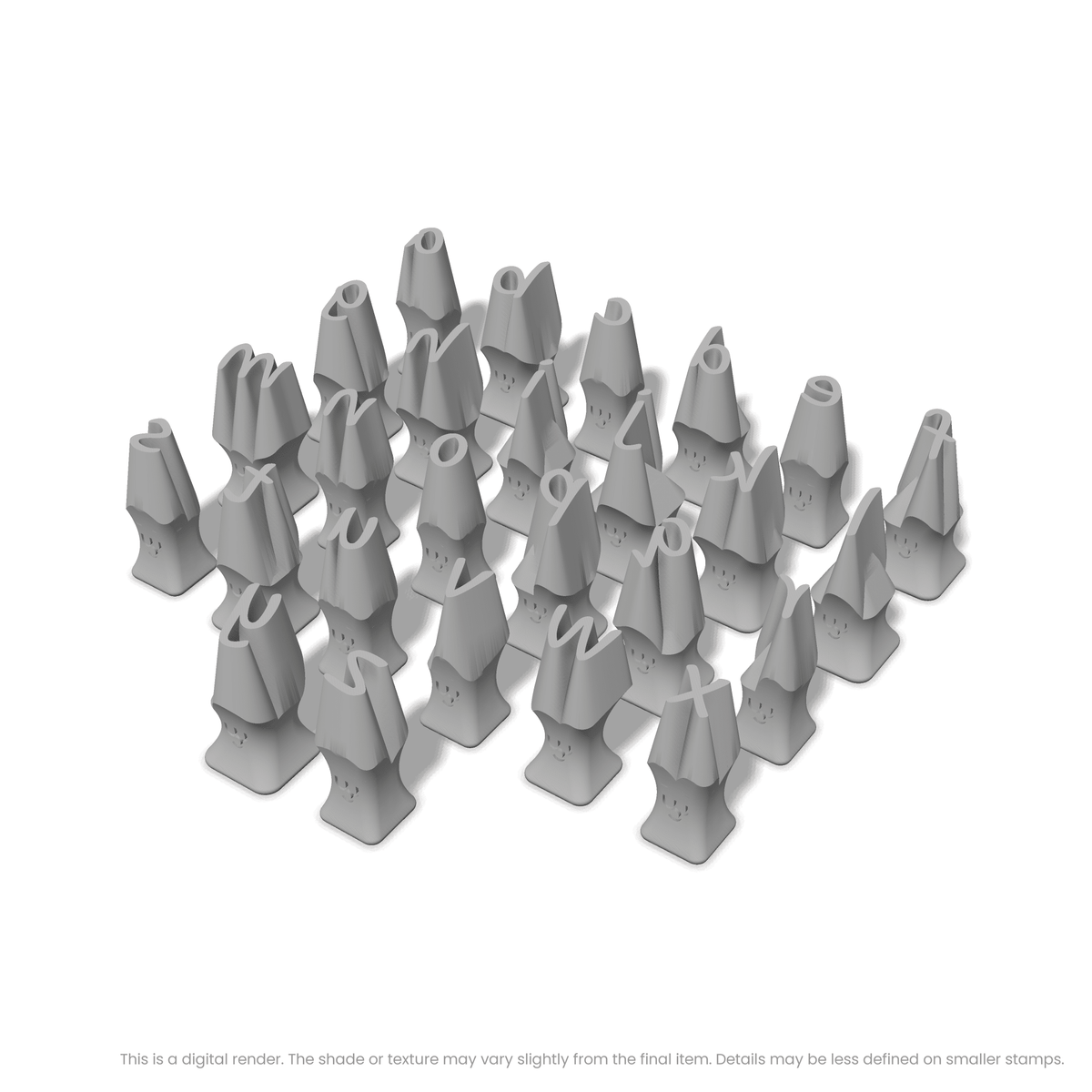 Kalam | Lowercase | Alphabet Stamp Sets - Ceramind® Tools