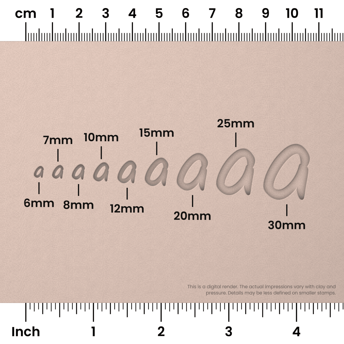 Kalam | Lowercase | Alphabet Stamp Sets - Ceramind® Tools