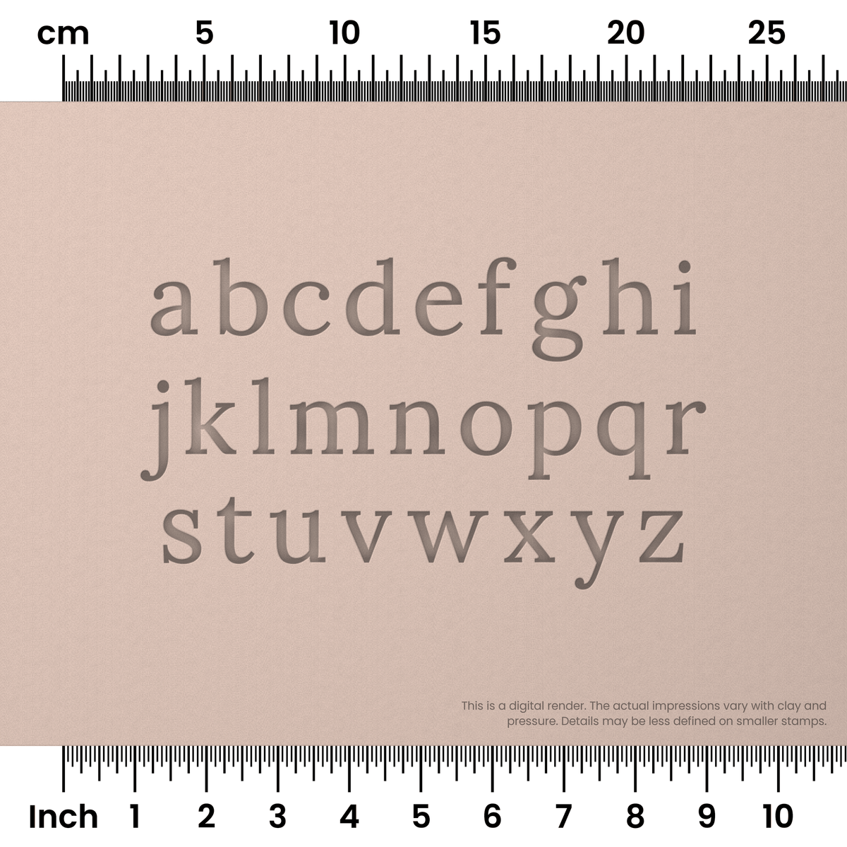 Lora | Lowercase | Alphabet Stamp Sets - Ceramind® Tools